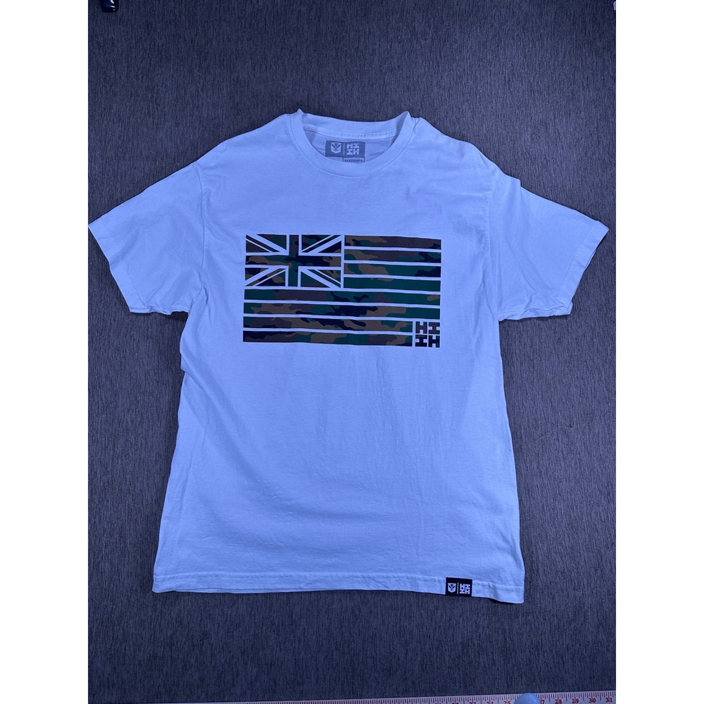 HiFinest Hawaii Camo Flag Graphic‎ T-Shirt Mens Large White Kekemapa 2023 HIFI